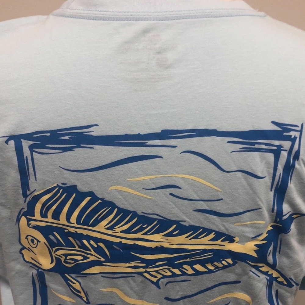 NWT Southern Lure Sky Blue Tee Shirt Medium Mahi